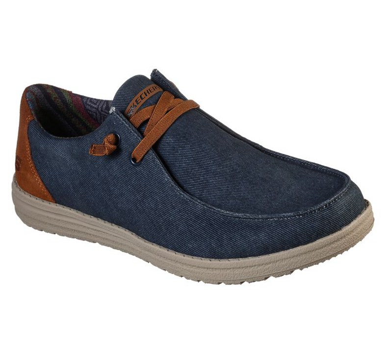 Skechers Relaxed Fit: Melson - Parlen - Mens Slip On Shoes Navy [AU-RH0817]